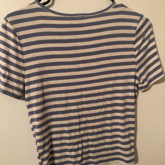 Charlotte Russe - blue/white stripe blouse - Picture 2 of 2
